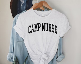 Camiseta de enfermera de campamento, camiseta de enfermera de camisa de enfermera de UCI, enfermeras de campamento, camisa de enfermera registrada, regalos de enfermera practicante