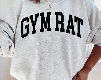 Gym Ratte Sweatshirt - Fitness-Liebhaber Geschenk, Workout-Pullover, Übungsoberteil, Athletik-Bekleidung, Gym-Bekleidung, Gym-Sweatshirt, Workout-Shirts Geschenke