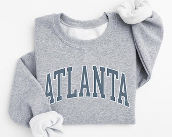 Atlanta Georgia Sweatshirt, Vintage ATL Crewneck, Retro Southern City, Georgia Peach Travel Souvenir, Atlanta Gift
