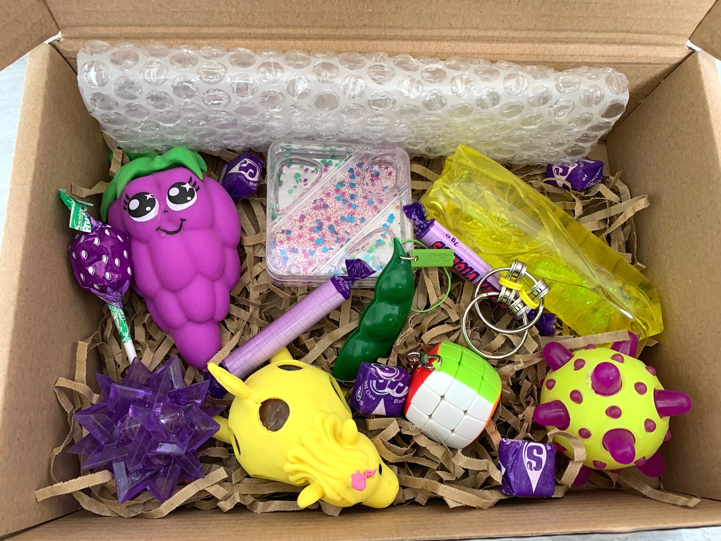 Personalised Sensory Busy Box With Sweets Fidget Toys Etsy