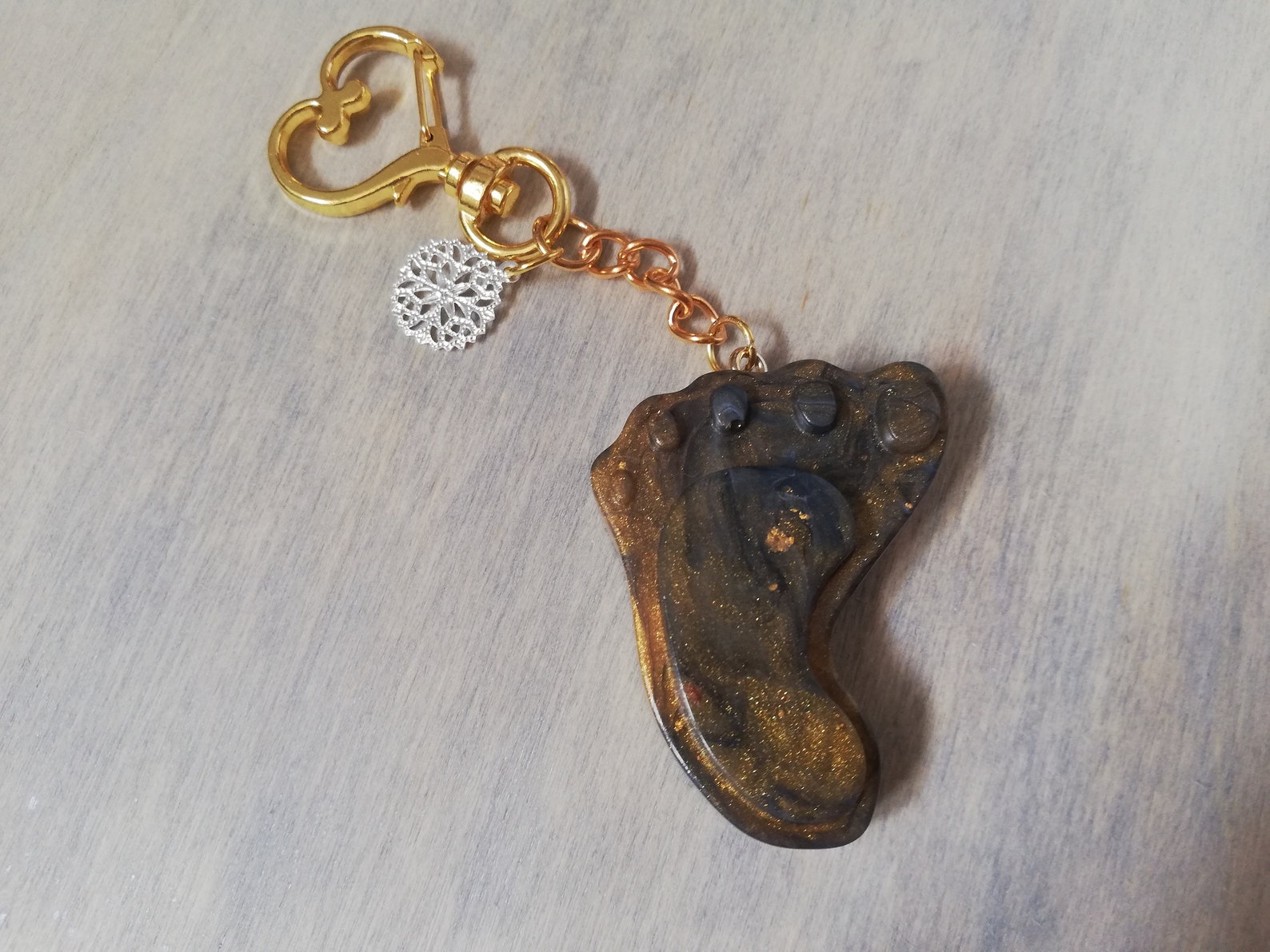 Foot resin keychain Etsy