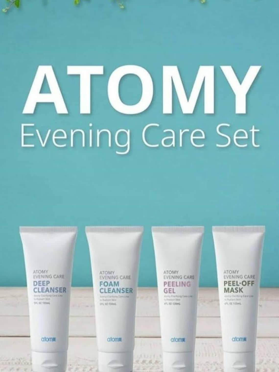 Atomy Evening Care 4 Set Foam Deep Cleanser Peeling Mask Skin Etsy