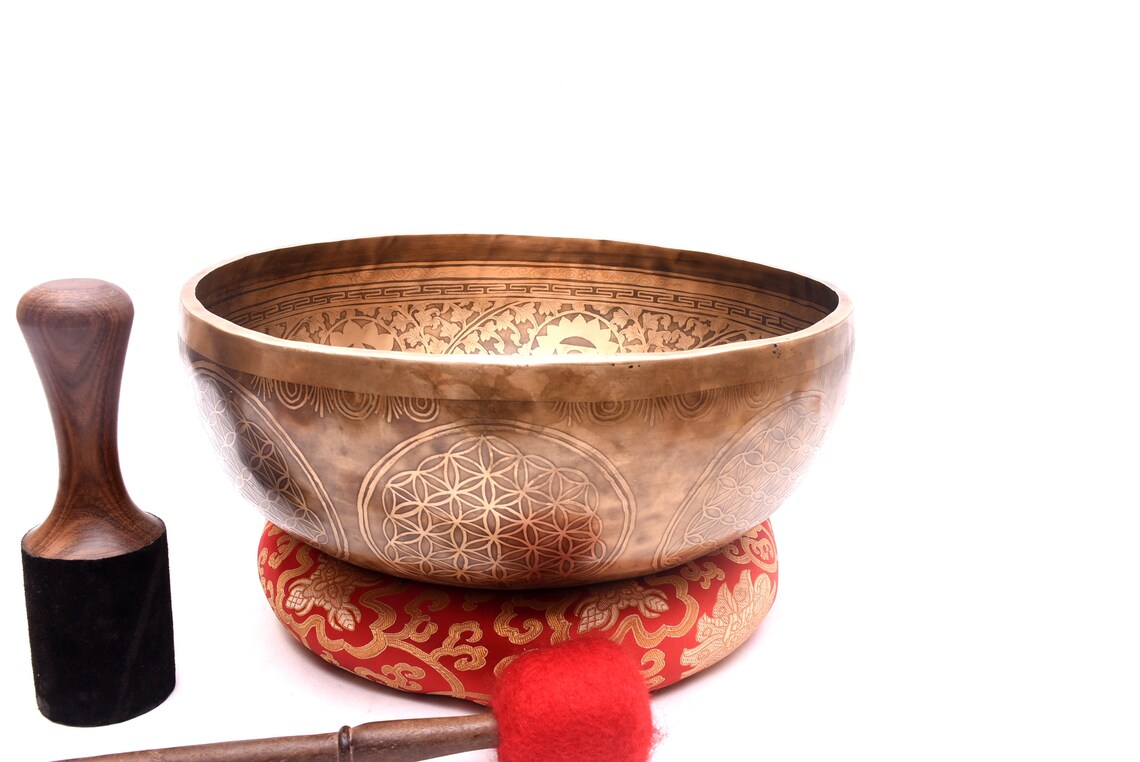 Extra Large Singing Bowlsuper Fine Design Singing Bowlflower Etsy
