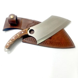 Handmade Almazan Knife with Sheath  Camping Knife  Custom Engraved Knife Personalized Gifts For Men Hunting Gifts For Him Full Tang Blade