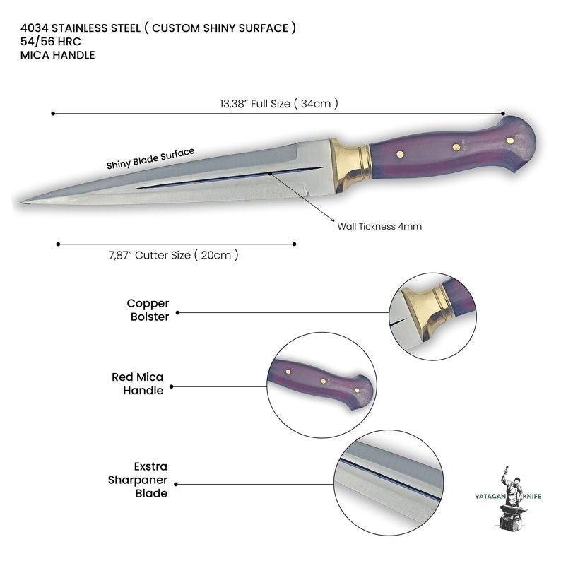 Handmade Dagger Knife With Sheathdeer Antler Knifegroomsmen Etsy