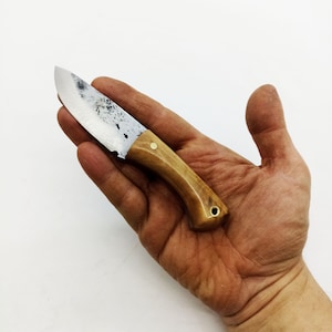 Handmade Forged Steel Necklace Knife Customizable Mini Knife Pendant Knife Engraved Knife Personalized Gifts for Men Custom Gifts for Men