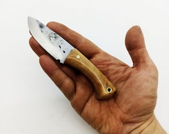 Handmade Forged Steel Necklace Knife Customizable Mini Knife Pendant Knife Engraved Knife Personalized Gifts for Men Custom Gifts for Men