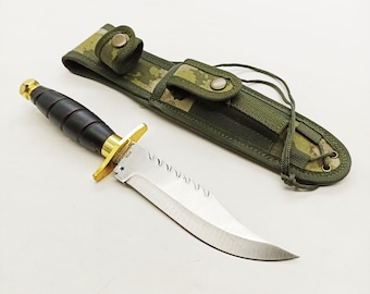 Rambo Messer mit Gravur: Militär Taschenmesser mit Scheide
