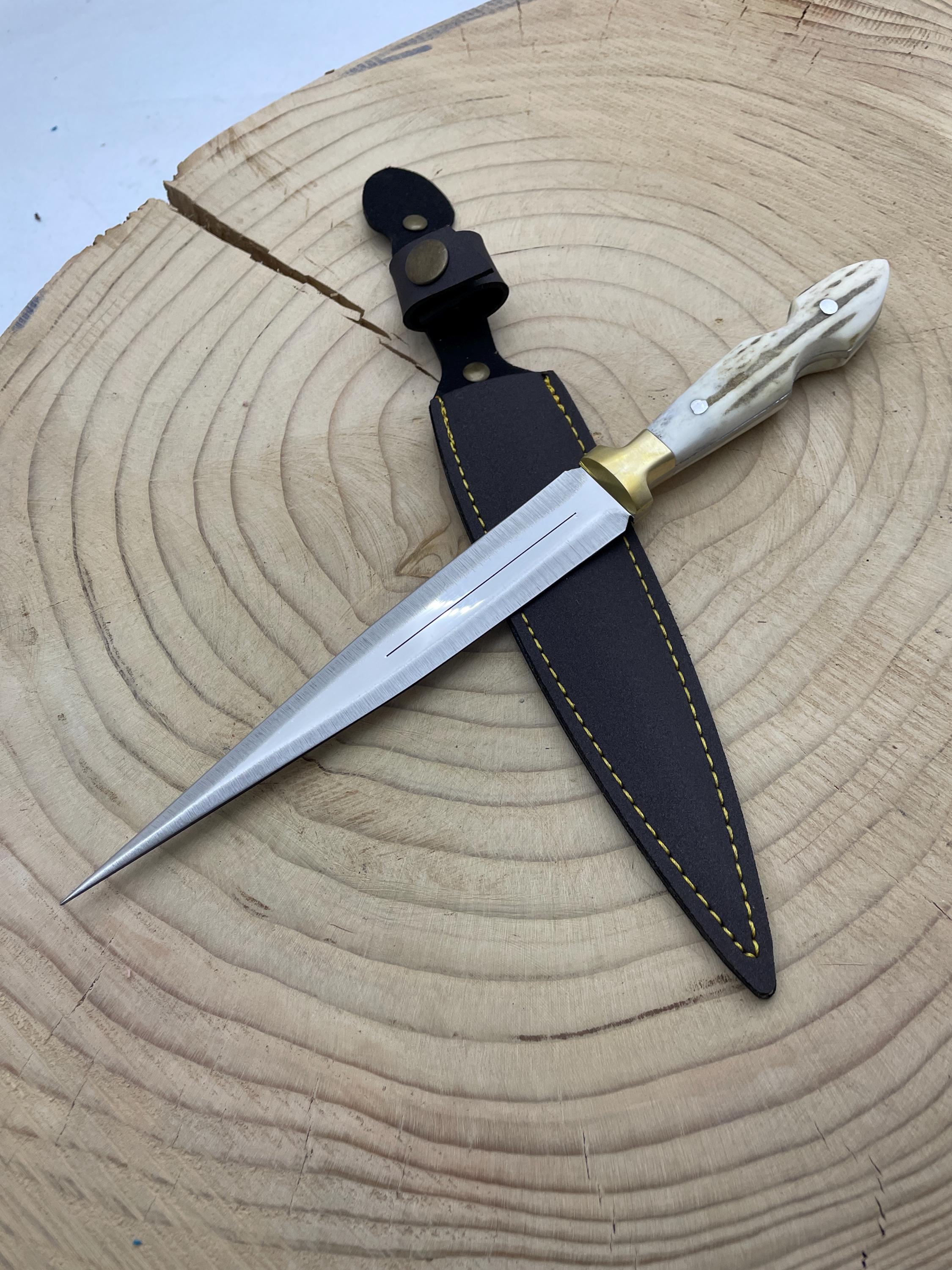 ATS-35 】小出刃 鹿の角使用 オーダーメイド品 一点物 手作りの鹿の角