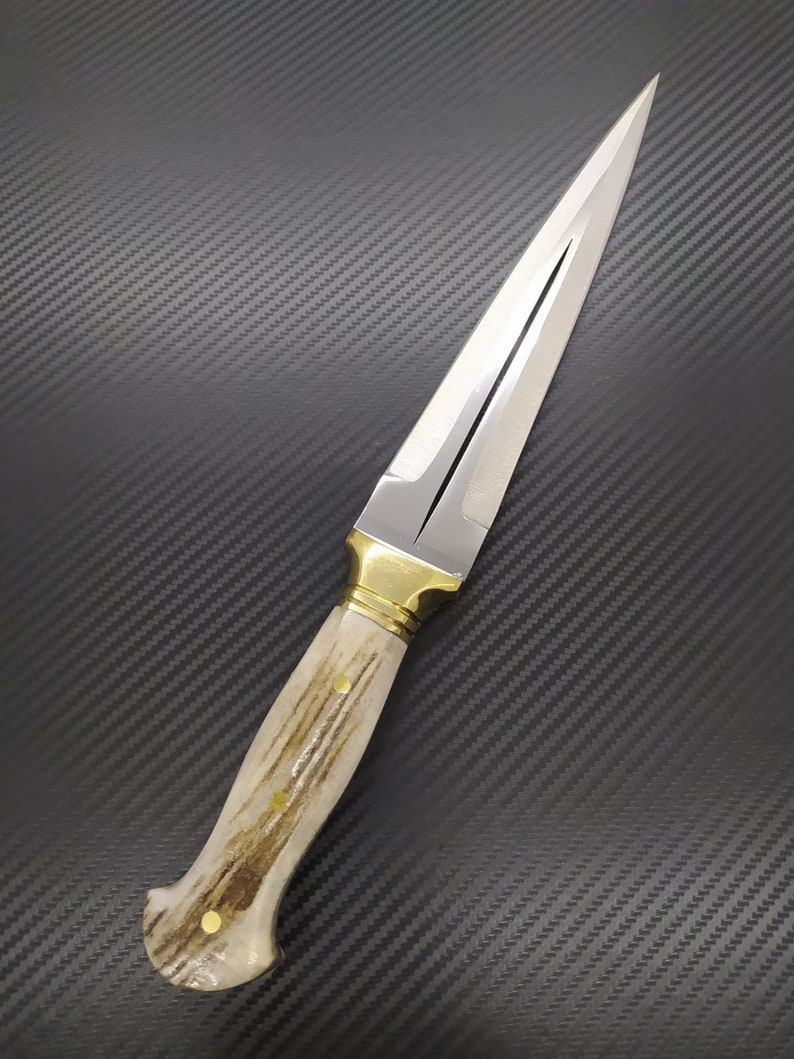Handmade Dagger Knife With Sheathdeer Antler Knifegroomsmen Etsy