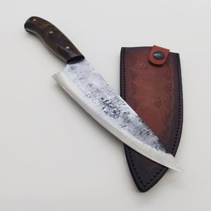 Forged Steel Kitchen Knife Hand Forged Steel Knive Personalized Chefs  Knives Engraved Gift for Men Kitchen Gifts Camping Outdoor Gift Sharp