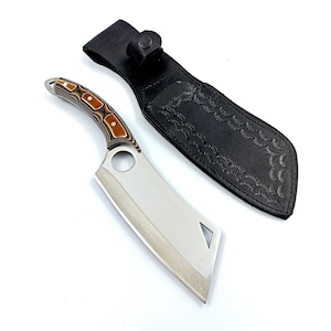 Handmade Cleaver Knife Santoku Knife with Case Knife For Cooks Personalized Gift Custom Gift For Men Stainless Steel Chef Knife Razor Sharp