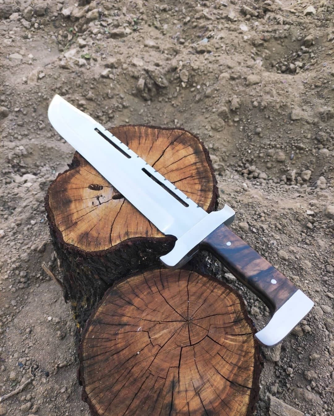 Custom Handmade Rambo Bowie Knife 16.5-Inch Rambo Fixed Blade Bowie Knife