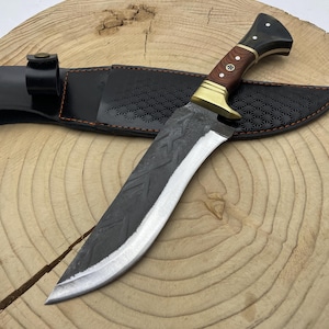 Handmade Forged Steel Bowie Knife With Sheath Engraved gifts For Hunters Heavy Duty Knive Full Tang Camping Outdoor Survival Personalized