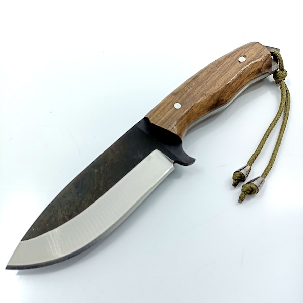 Handmade Wooden Handle Hunting Knife Full Tang Blade Knife and Sheath Tactical Knife Custom Gifts For Men Handmade Gift for Him Survival Kit