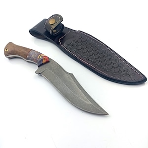 N690 Steel Custom Bowie Knife Full Tang Blade Knife Hunting Gifts For Men Engraved Knife for Him Collectors Knife Custom Gift for Men Sharp
