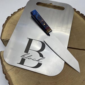 Personalized Cutting Boards for Kitchen Stainless steel Ti Chopping Board, Christmas Gifts For Cooks Chef Knive Gift For Cooks Engraved Gift