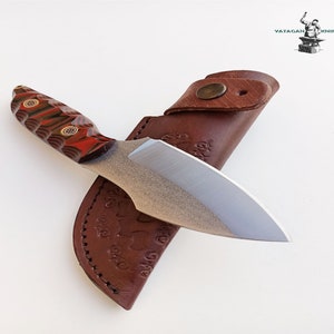 Custom Handmade N690 Steel Hunting Knife , Survival Knife , Groomsmen Gift , Custom Engraved Knife , Small Hunting Knife , Engraved Knife