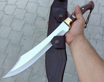 Werzalit Handle Machete knife, Machete Handmade and Sheath, Engraved Machete Groomsmen Gift Knife Survival Knife Personalized Scimitar Knife