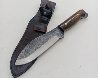 Custom Handmade Nesmuk Knife Handmade Hunting Knife with Sheath Groomsmen Gift Knive Gift for Hunters Engraved Knife Personalized Knives