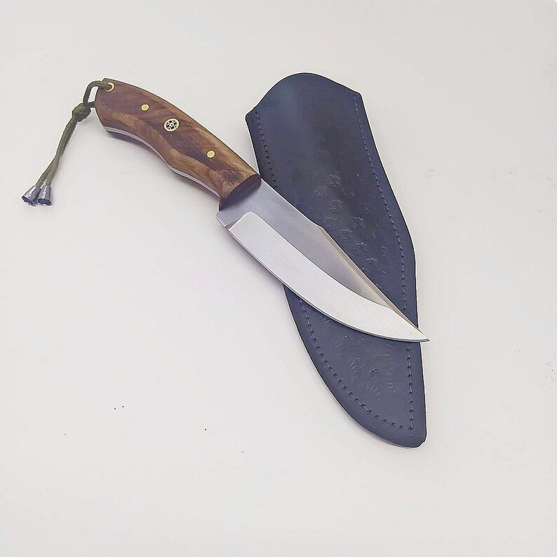 Personalized Hunting Knife With Leather Sheathgroomsmen Etsy