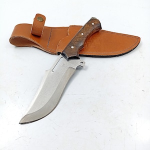 Hunting Knive And Sheath , Unique Gifts for Men , Engraved Knive , Forged Steel Knive , Camping Knive , Tactical Fixed Blades , Razor Blade