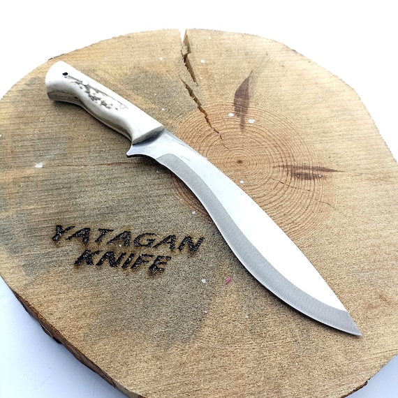 Handmade Stag Horn Handle Kukri Knife – Full Tang Hunting Blade - Etsy