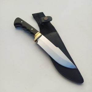 Handmade Stainless Steel Hunting Knife With Sheath ,Custom Bowie Knife , Gift For Him , Groomsman Gifts , Engraved Knife , Full Tang Knife