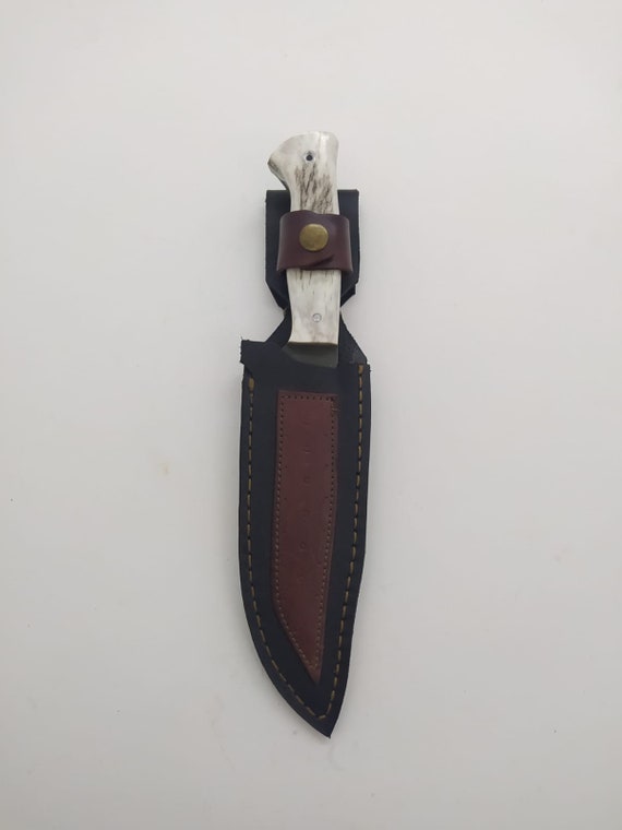 IFIELD Coltello Pieghevole Da Caccia E Bushcraft, Lama In Acciaio Inox 7,8 Cm, Manico In Corno Di Cervo, Chiuso 10,2 Cm, Made In Albacete, Garanzia 10 Anni