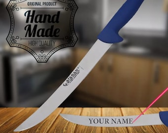 Cuchillo para carne de acero alemán personalizable: Regalo de cuchillo de chef personalizado