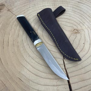 Bone Handle Tanto Knife Sheath and  Custom Engraved Knive Japenese Gifts For Boyfriend Hunter Gift Groomsmen Knives Gift For Men Tactical