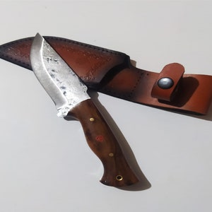Hand Forged Bushcraft Knife, Hunting Knife With Sheath, Custom Knives, Personalized Knife, Knife For Men, Gift For Him, Groomsmen Knive