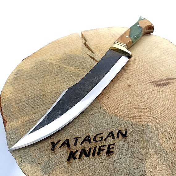 Cuchillo machete grande hecho a mano, cuchillo vikingo, regalos de caza  hechos a mano para hombres, cuchillo grabado personalizado, hoja de espiga  completa, juego de cuchillos para padrinos de boda 