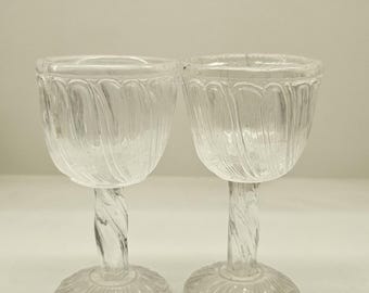 Vasos de cristal de cuarzo hechos a mano: vajilla Art Déco de regalo