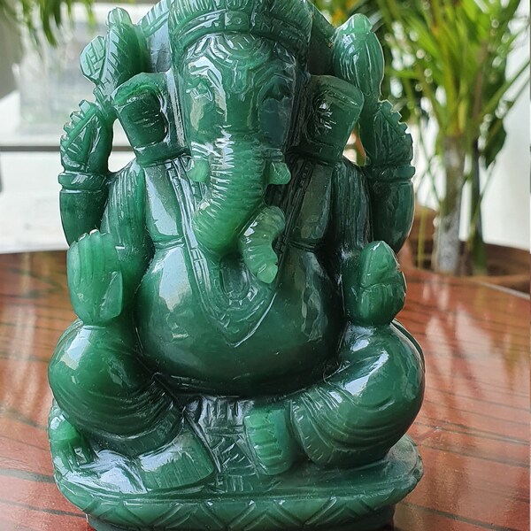 Jade Ganesha Statue Etsy