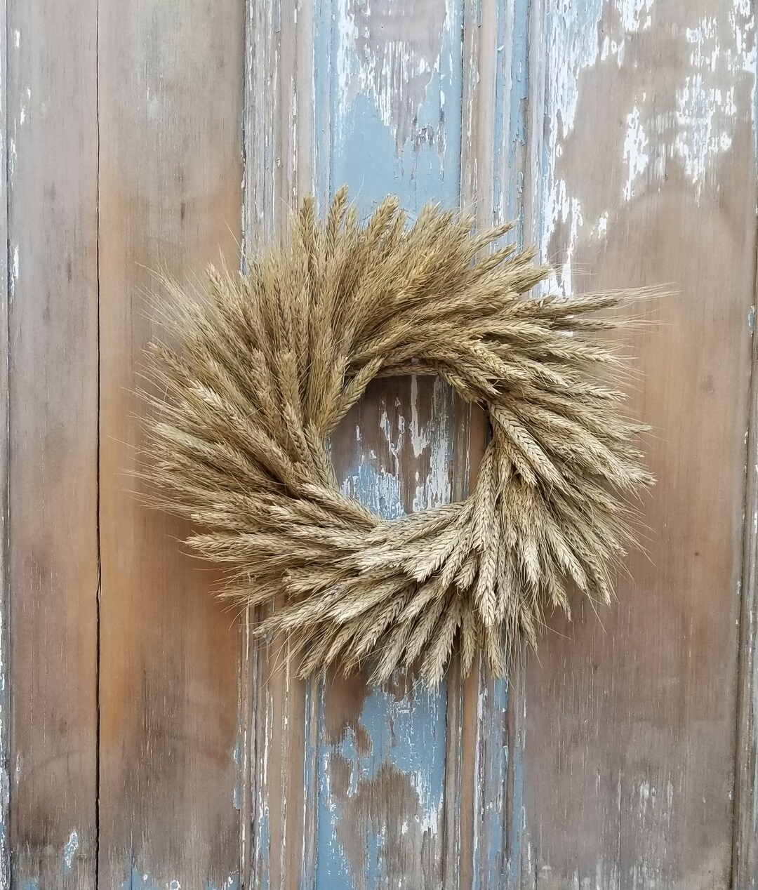 Mini Wheat Wreath for Front Door, Autumn Decor, Boho Fall Wreath ...