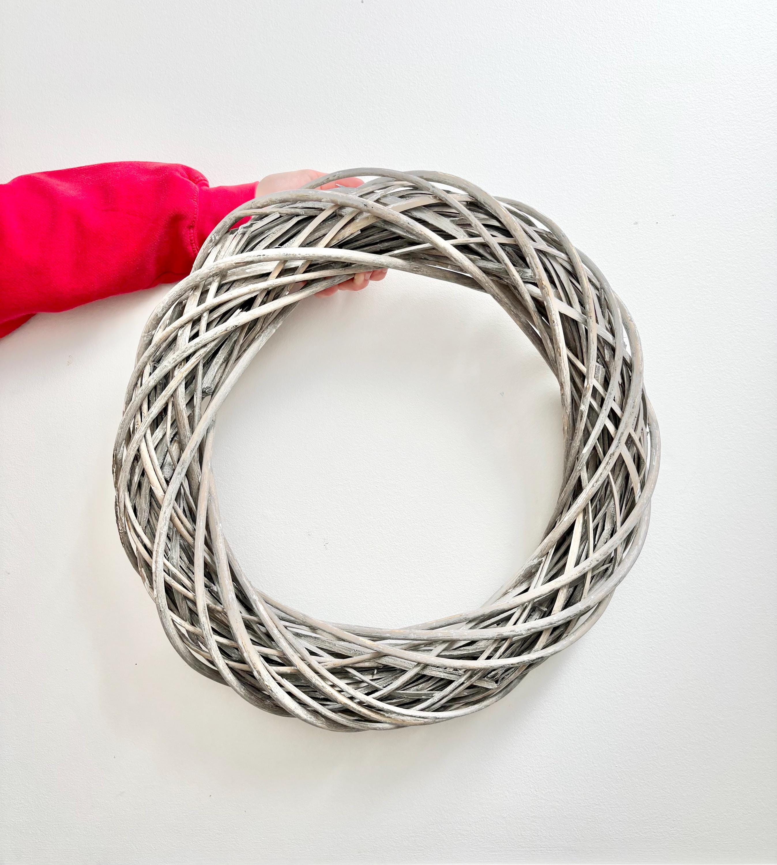 Grey Washed Willow Natural Wreath Base - various sizes Grey Washed Willow Natural Wreath Base - various sizes