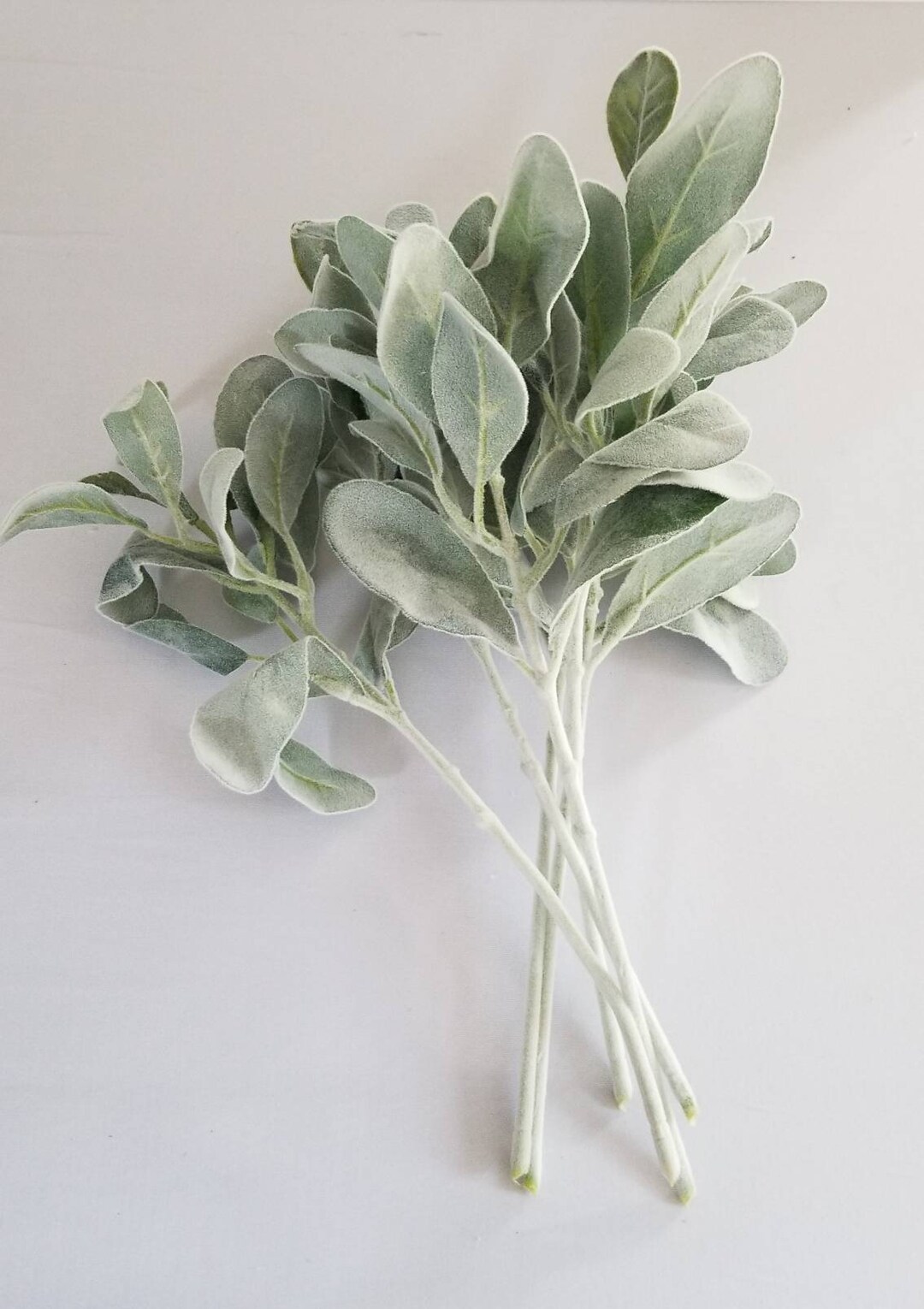 Faux Lambs Ear Greenery, Farmhouse Greenery, Artificial Lambs Ear Greenery, Floral Stems