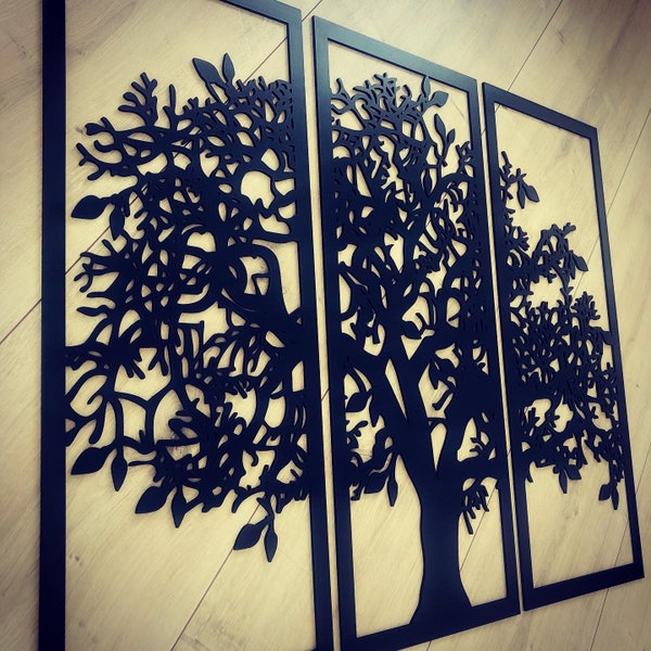 Wandbild 3-teilig „The trees“, Lebensbaum, Wandbild, Wallart, Wanddekor