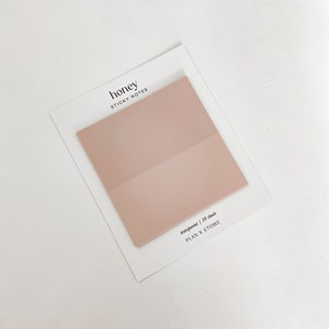 Transparent Sticky Notes in HONEY, Minimal Stationery, Planner Stationery