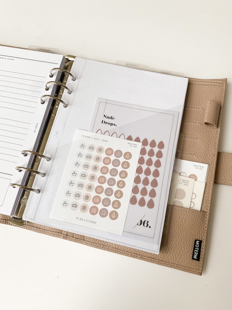 A5 Planner Pocket Single Pocket 6 Rings or Discbound Etsy UK