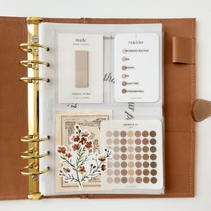 A5 Clear Card Holder | 3 Pocket Jelly Planner Insert | PVC Pocket for Stickers & Journaling Cards