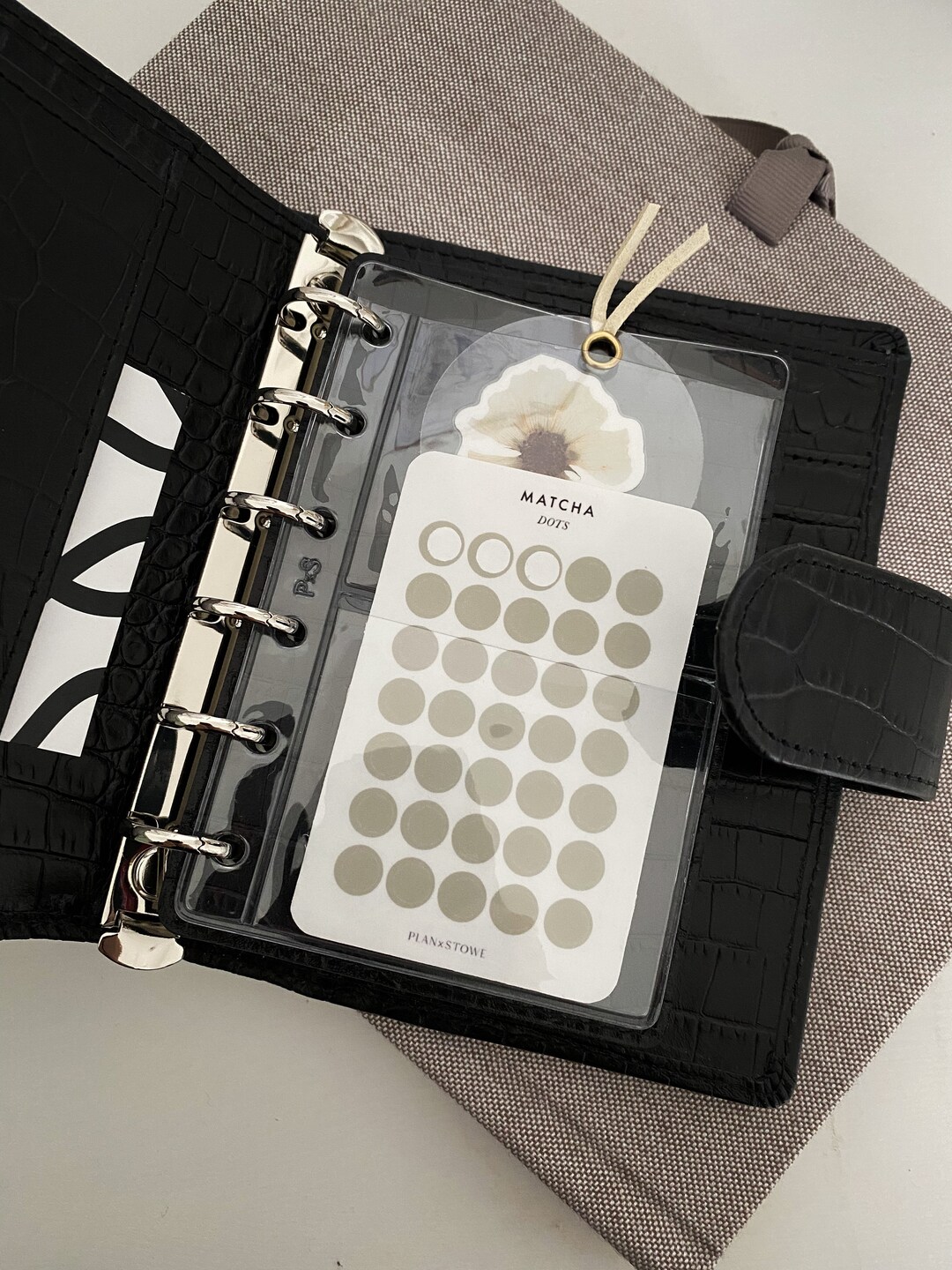 Pocket PVC Planner Insert: Clear Card Holder, Sticker Storage, Double ...