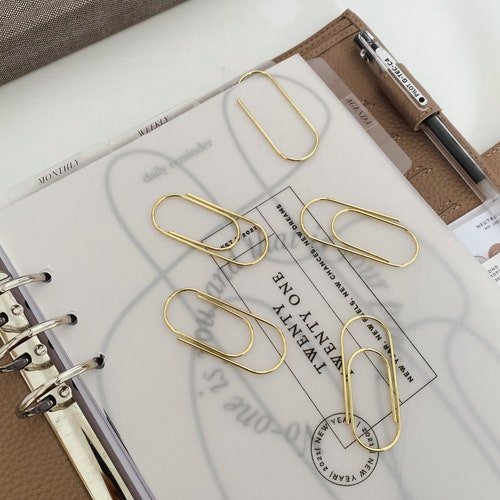 3pc Love Paper Clips Gold Bookmarks Metal Paper Clipbinder Etsy