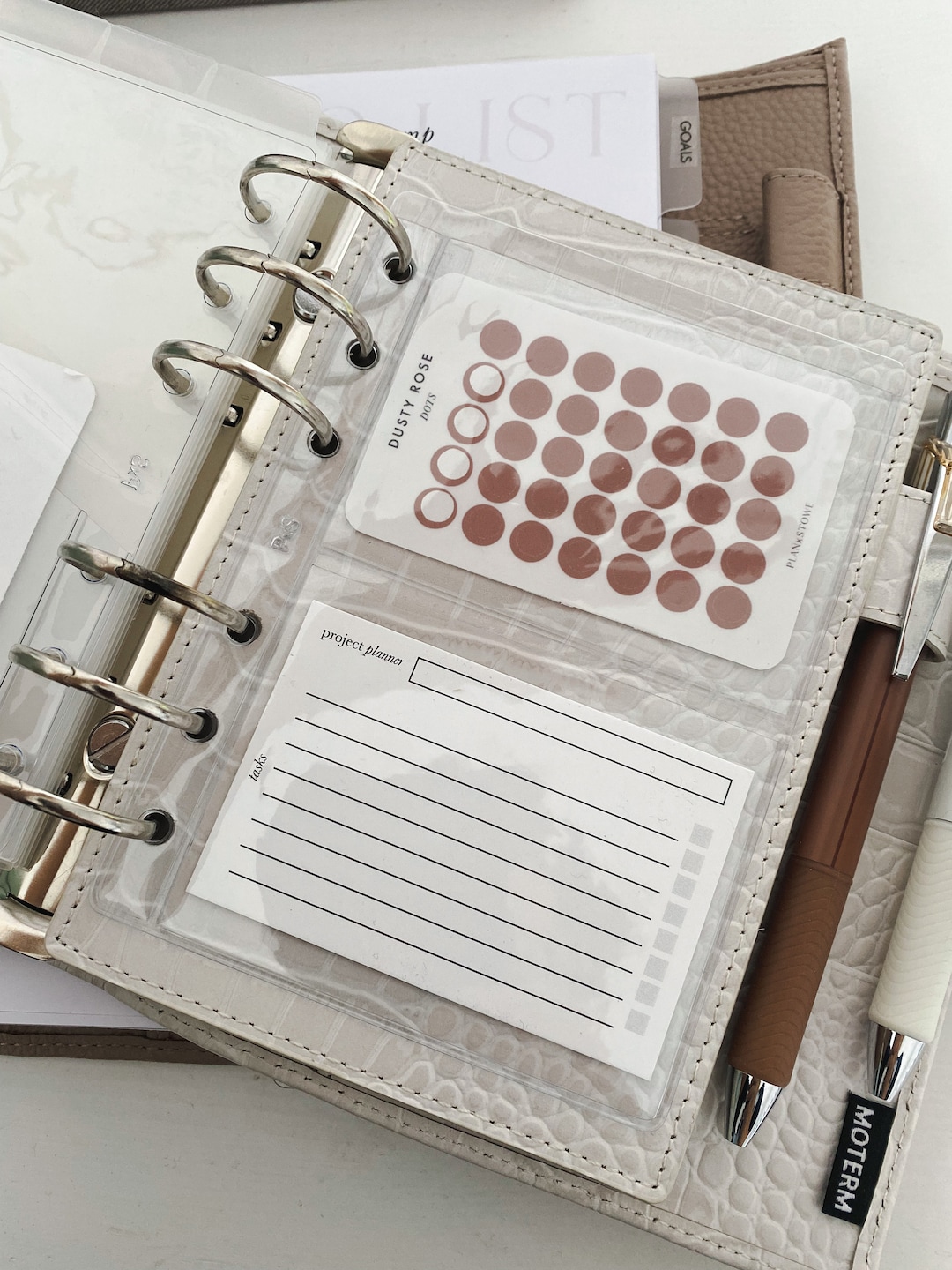 A6 Clear Card Holder | 2 Pocket Jelly Planner Insert | PVC Pocket for ...