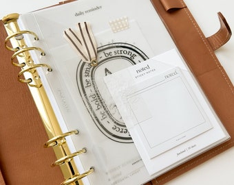 clear card binder A5 PLANNER POCKET || 4 Pocket Card Holder, Frosted Clear Pouch, Sleeve –  Bolderbon main image 1