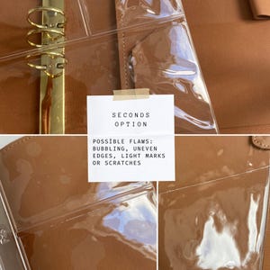 Personal Clear Card Holder | 2 Pocket Jelly Planner Insert | PVC Pocket for Stickers & Journaling Cards Seconds: Minor Flaws