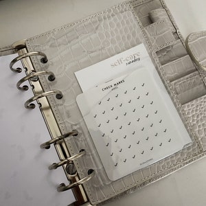 Tarjetero transparente A6 / Inserto de planificador de gelatina de un solo bolsillo / Bolsillo de PVC para pegatinas y tarjetas de diario