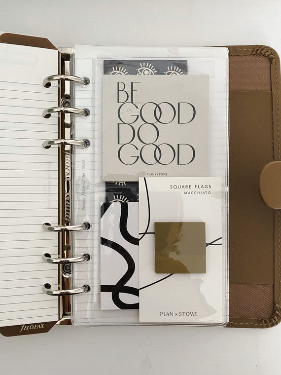 Personal Clear Card Holder | 2 Pocket Jelly Planner Insert | PVC Pocket for Stickers & Journaling Cards