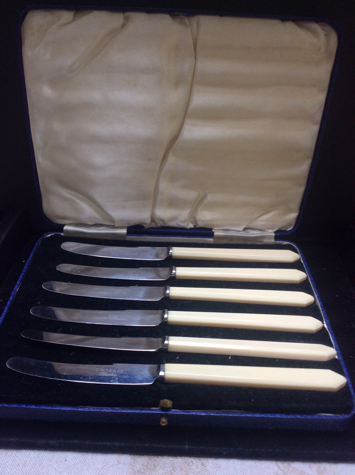 Boxed set or Art Deco Tea Knives Etsy